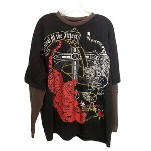 Ak:cess | Men's “Survival of the Fittest” Layered Graphic Tee (Size XL)